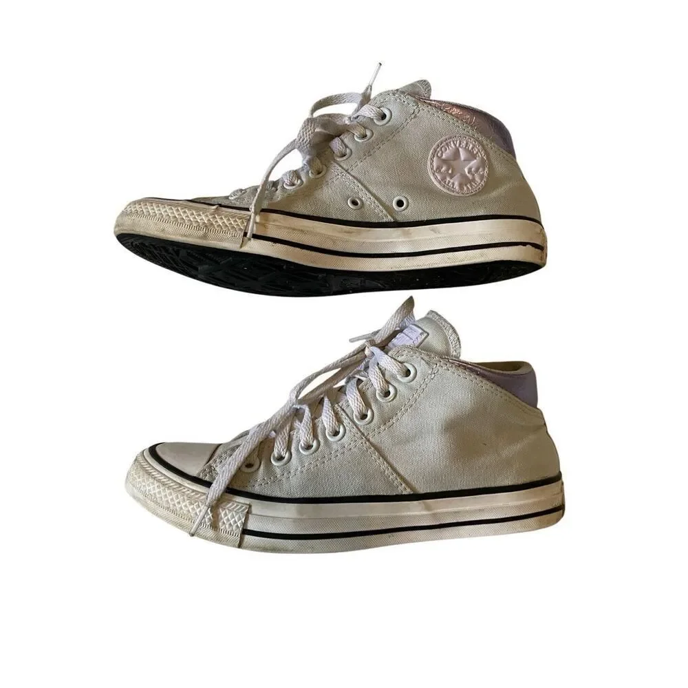 Converse Chuck Taylor All Star Madison Mid Top Womens Shoes Wolf Grey White